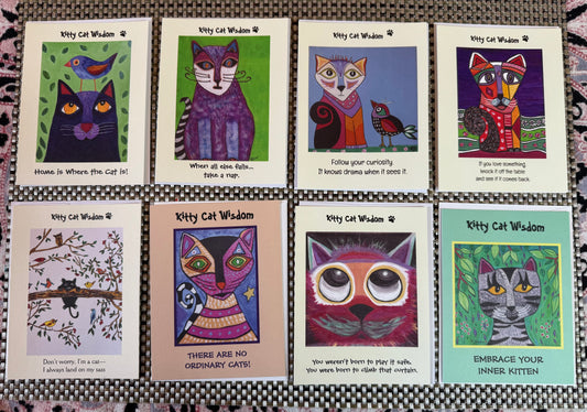 Cards of Whimsy - Abstract, Cat Wisdom Cards