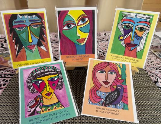 Women of Spirit Collection – Colorful Art Notecards Celebrating Women with Quotes