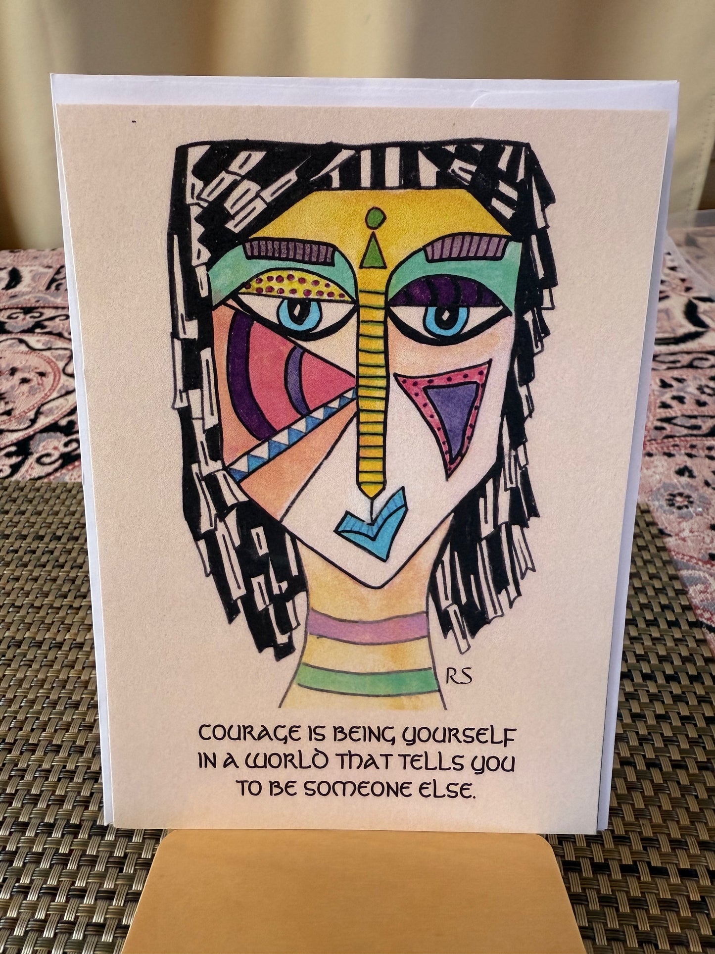 Gift Card Set – Abstract Women Art with Inspiring Quotes | Set of 2
