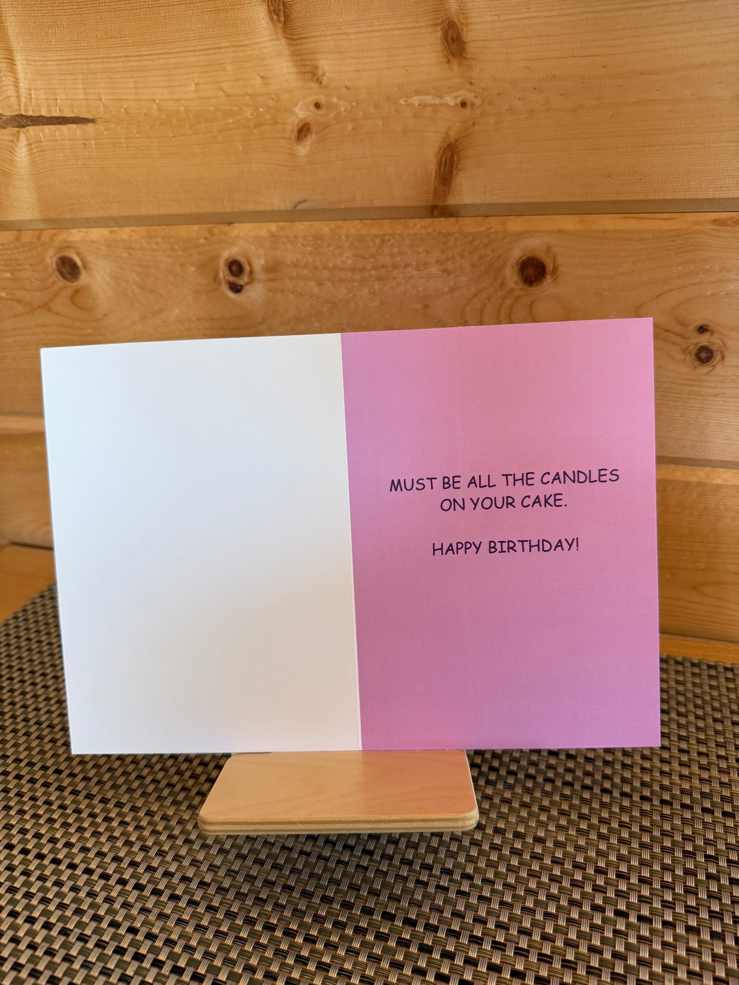 Funny Whimsical Female  Birthday Card – “Is It Hot in Here? Single 5 x 7 card