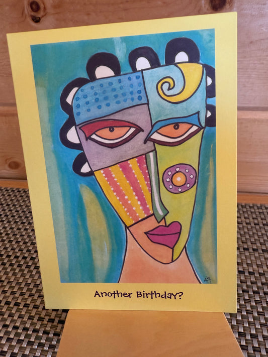 Quirky and Funny Abstract Birthday Card Single Card 5 x 7