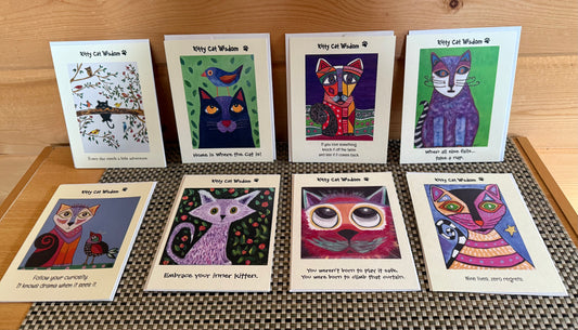 Cards of Whimsy - Abstract, Cat Wisdom Cards